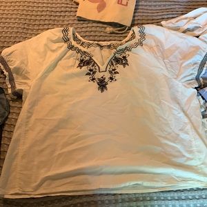 White  embroidered Blouse